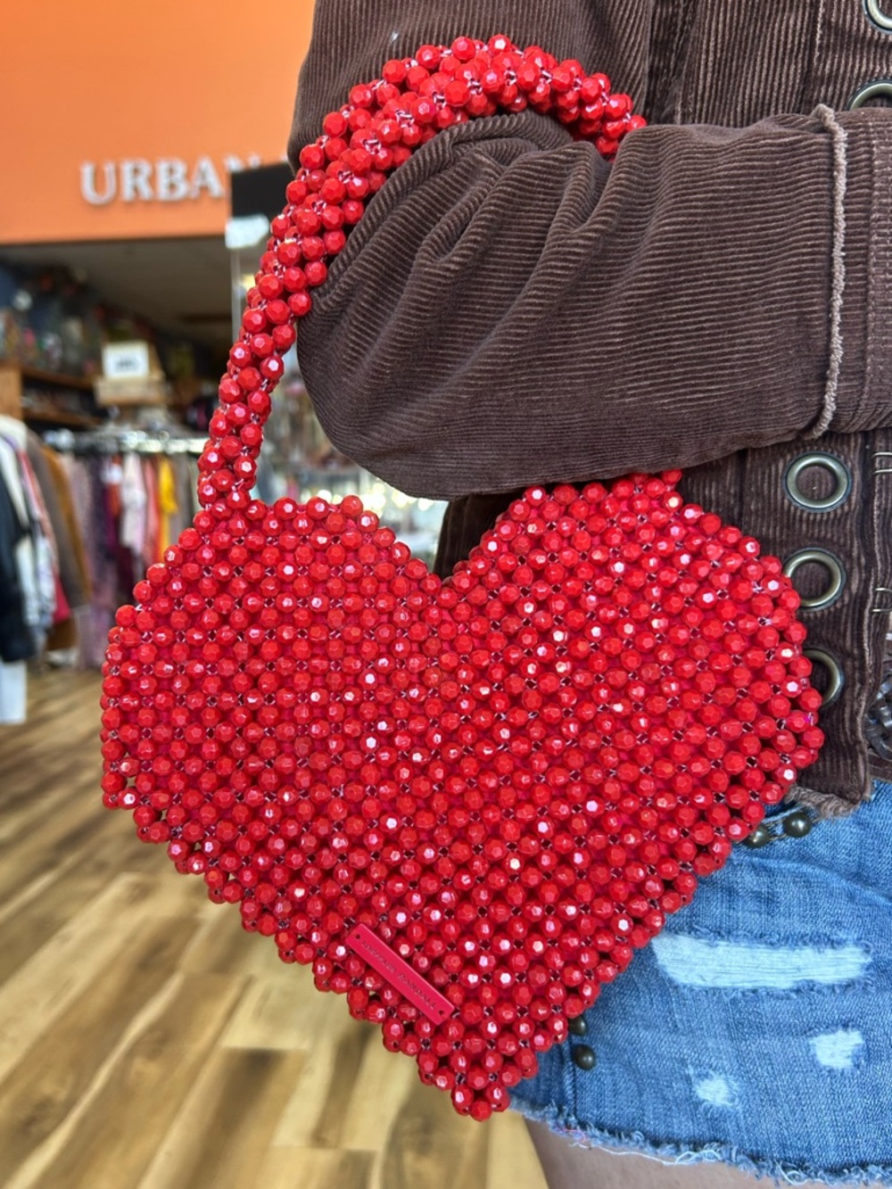 Loeffler Randall Maria Beaded Heart Bag